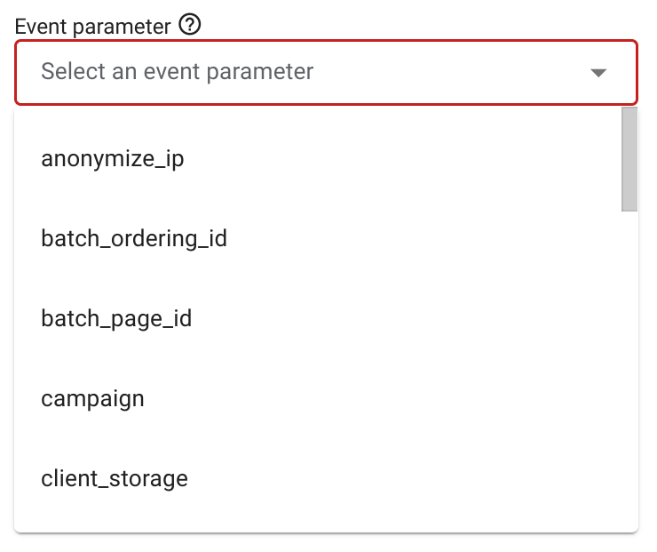 Custom parameters