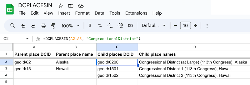 Retrieving Congressional Districts in Alaska and Hawaii